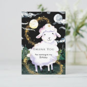 Carte De Remerciements Pastel Enchanted Sheep Anniversaire (Debout devant)
