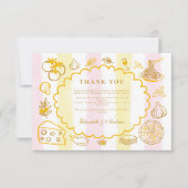 Carte De Remerciements Pastel Italien Mariage thème de la cuisine (Devant)