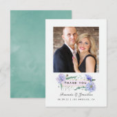 Carte De Remerciements Pastel Peonies Floral Mariage (Devant / Derrière)