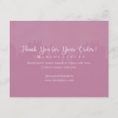 Carte De Remerciements Pastel Pink Dripping Bread Care Instructions (Dos)