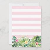 Carte De Remerciements Pastel Pink Tropical Greenery Floral Anniversaire (Dos)