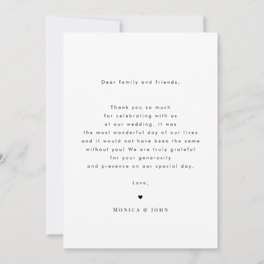 Carte De Remerciements Pastel Rainbow Arch Photo & Retro Script Mariage (Dos)