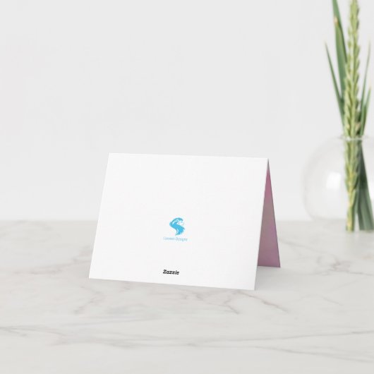 Carte De Remerciements Pastel Rose (Dos)