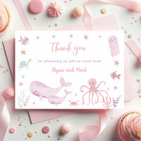 Pastel rose sous le Baby shower marin