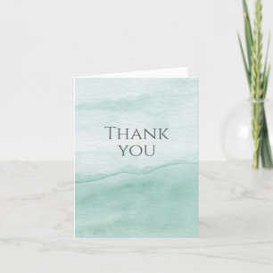 Carte De Remerciements Pastel Sage Vert Aquarelle Art