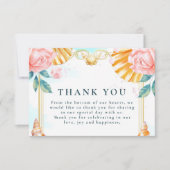 Carte De Remerciements Pastel Seashell Coastal Waters Wedding (Devant)