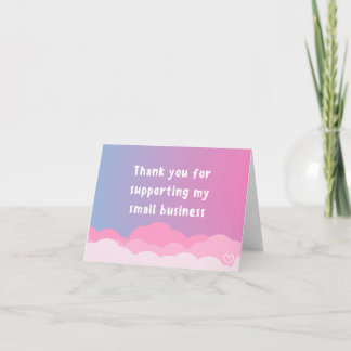 Carte De Remerciements Pastel Small Business Thank You Card | Cute Packag