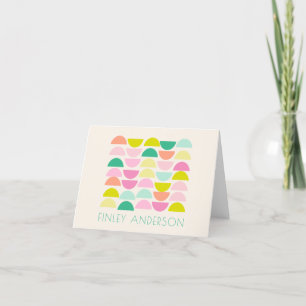 Carte De Remerciements Pastels Vifs Formes Géométriques Rose Personnalisé