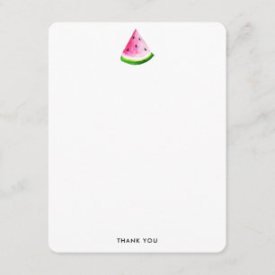 Carte De Remerciements Pastèque à l'aquarelle tendance cool