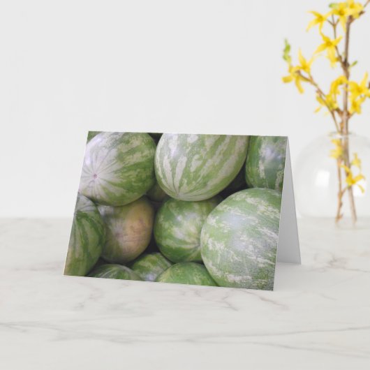 carte de remerciements "pastèques" (Fleur jaune)