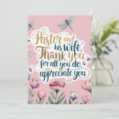 Carte De Remerciements ✝️ Pasteur Anniversaire de l'appréciation de la fe (Debout devant)