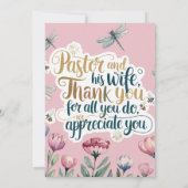 Carte De Remerciements ✝️ Pasteur Anniversaire de l'appréciation de la fe (Dos)