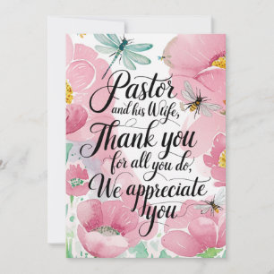 Carte De Remerciements ✝️ Pasteur Anniversaire de l'appréciation de l'épo