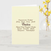 CARTE DE REMERCIEMENTS PASTOR (Fleur jaune)