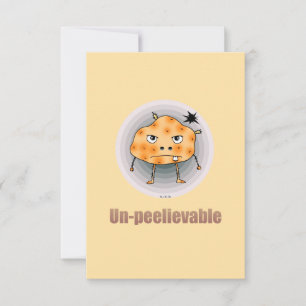 Carte De Remerciements Patate en colère drôle – Un art pelable