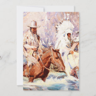 Carte De Remerciements « Pataugeant dans l'eau » de Carl Oscar Borg