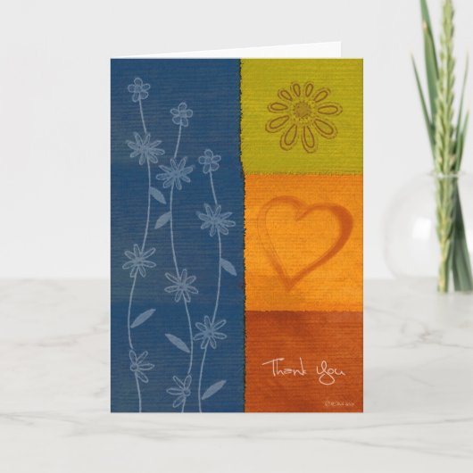 Carte De Remerciements Patchwork Flowers2 (Devant)