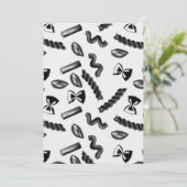 Carte De Remerciements Pâtes Diversité Grises Alimentation Italienne Oeuv (Debout devant)