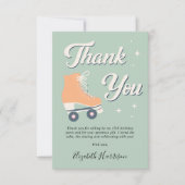 Carte De Remerciements Patinage à roulettes fête d'anniversaire (Devant)