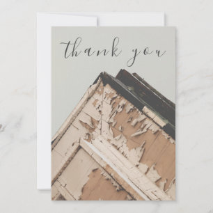 Carte de remerciements patiné blanc blanc bleu pla