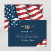 Carte De Remerciements Patriot Flat Thank You Note Card (Devant / Derrière)