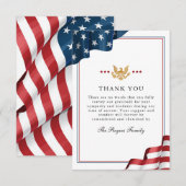 Carte De Remerciements Patriot Flat Thank You Note Card (Devant / Derrière)