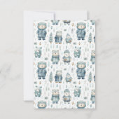 Carte De Remerciements Patron de nounours d'hiver mignon (Dos)