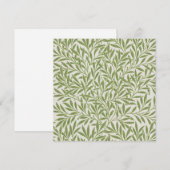 Carte De Remerciements Pattern of green leafy branches  (Devant / Derrière)