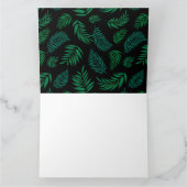 Carte De Remerciements Pattern Tropical Leaves (Intérieur)