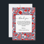 Carte De Remerciements Patters de Christmas<br><div class="desc">Ce motif de Noël mignon et simple est parfait pour l'ambiance festive et amusante. Il présente des illustrations dessinées à la main d'une cheminée enneigée, le stockage, l'ornement, les baies saintes, les feuilles de lierre, le sapin de Noël, le sucre de canne, le casquette de pain d'épice et le Père...</div>