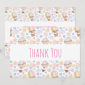 Carte De Remerciements Patters de Whimsical Watercolor (Devant / Derrière)