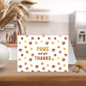 Carte De Remerciements Pattes mignonnes et empreintes de pattes de remerc