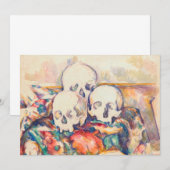 Carte De Remerciements Paul Cezanne - Aquarelle à trois crânes (Devant / Derrière)