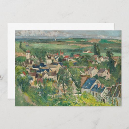 Carte De Remerciements Paul Cezanne - Auvers, Vue panoramique (Devant / Derrière)