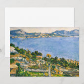 Carte De Remerciements Paul Cezanne - Golfe de Marseille vu d'Estaque (Devant / Derrière)