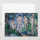 Carte De Remerciements Paul Cezanne - Groupe de Baigneurs (Devant / Derrière)