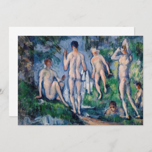 Carte De Remerciements Paul Cezanne - Groupe des Bathères (Devant / Derrière)