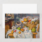 Carte De Remerciements Paul Cezanne - La vie morte avec panier (Devant / Derrière)