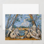 Carte De Remerciements Paul Cezanne - Les Grandes Baignoires (Devant / Derrière)