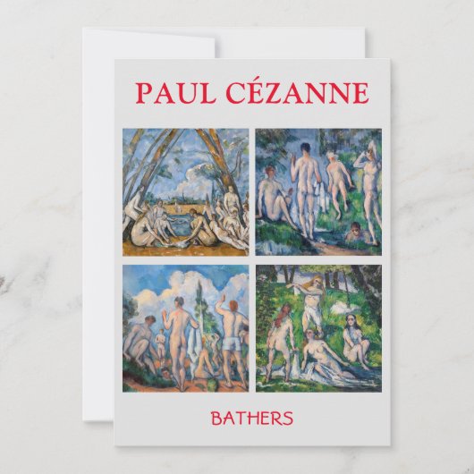 Carte De Remerciements Paul Cezanne - Sélection des chefs-d'oeuvre de Bat (Devant)