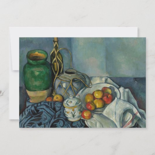 Carte De Remerciements Paul Cezanne - Vie morte avec pommes (Devant)