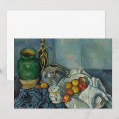 Carte De Remerciements Paul Cezanne - Vie morte avec pommes (Devant / Derrière)