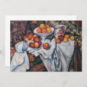 Carte De Remerciements Paul Cezanne - Vie morte, Pommes et Oranges (Devant / Derrière)