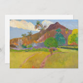 Carte De Remerciements Paul Gauguin - Paysage tahitien (Devant / Derrière)
