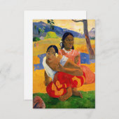 Carte De Remerciements Paul Gauguin - Quand Vous Marierez-Vous ? (Devant / Derrière)