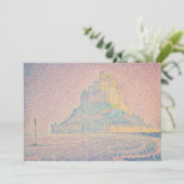 Carte De Remerciements Paul Signac - Mont Saint Michel Fog et Soleil (Debout devant)