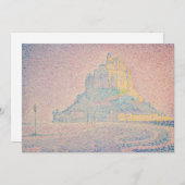 Carte De Remerciements Paul Signac - Mont Saint Michel Fog et Soleil (Devant / Derrière)
