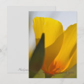 Carte De Remerciements Pavot léger rempli (Devant / Derrière)