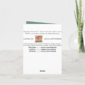 Carte De Remerciements Pavots de Nouveau (Merci des les deux note) (Dos)