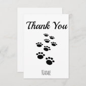 Carte De Remerciements Paw Paw Traces personnalisées (Devant / Derrière)